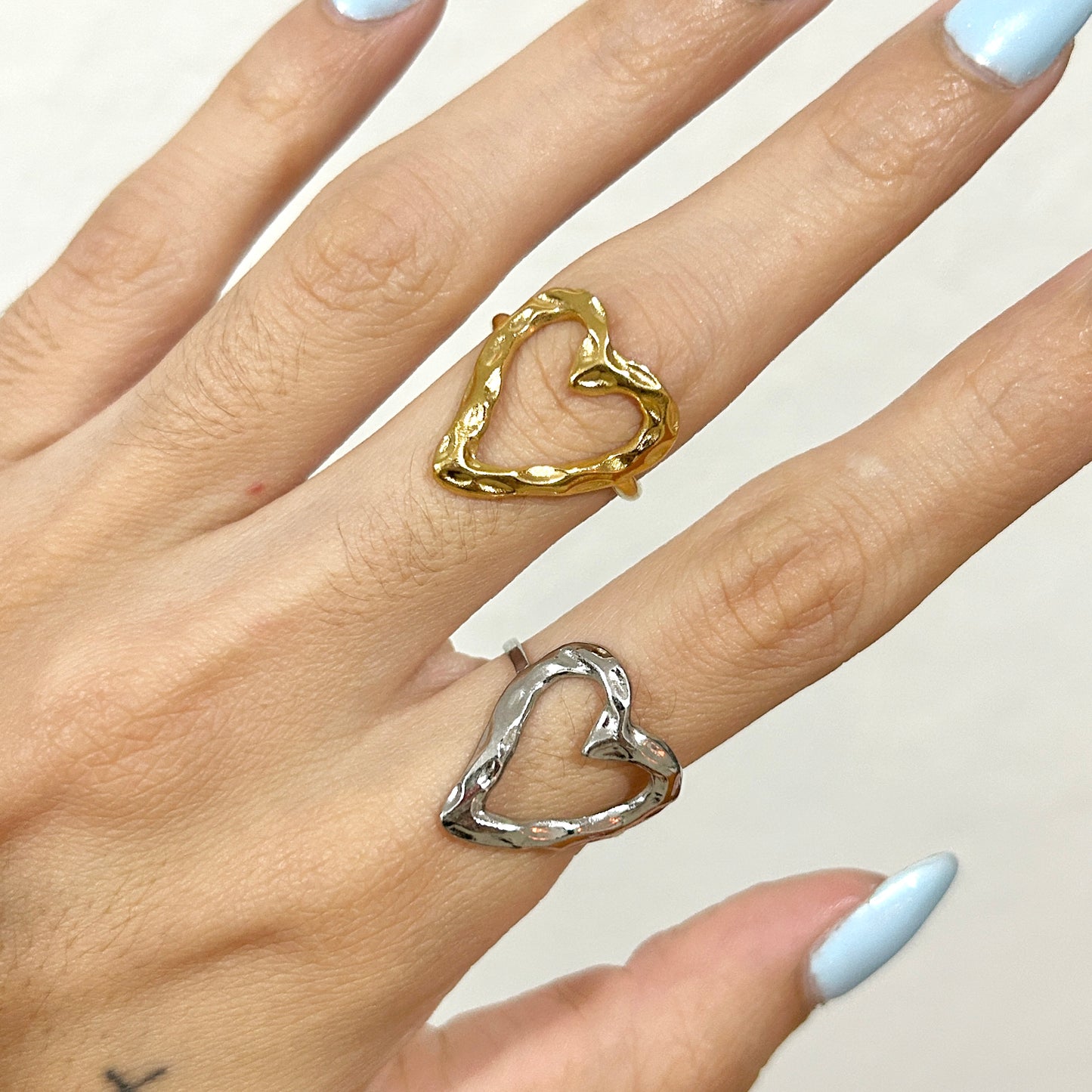 twist heart ring