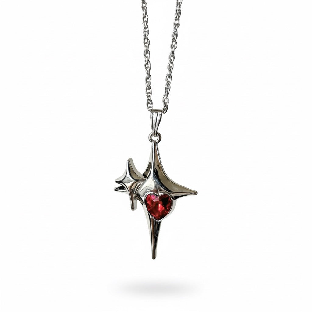 crimson stars necklace