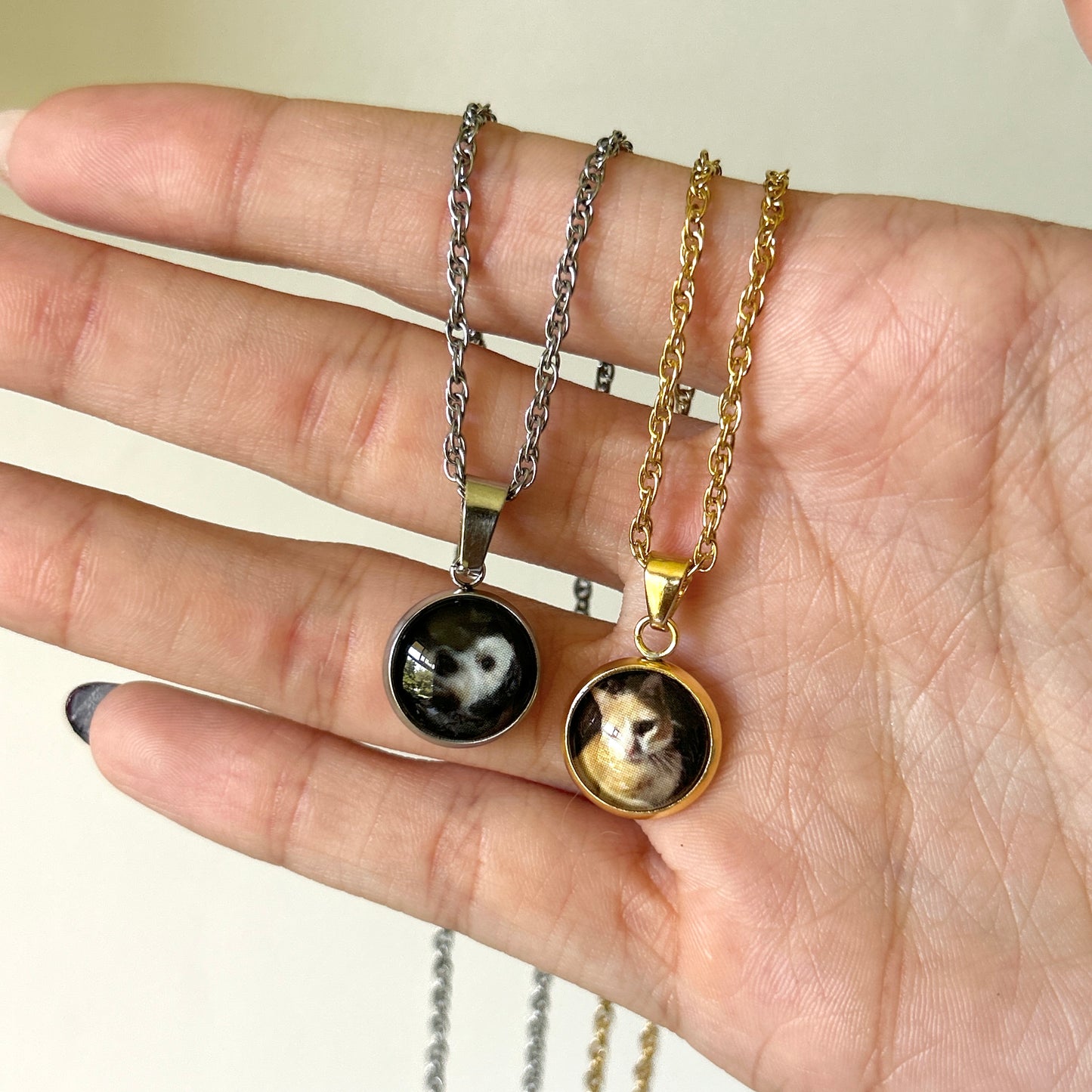 encapsulated necklaces (customizable image)