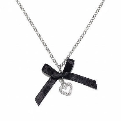 ribbon heart necklace
