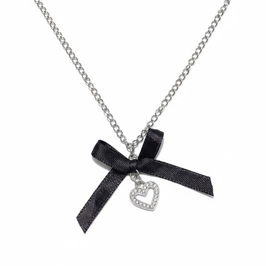 ribbon heart necklace