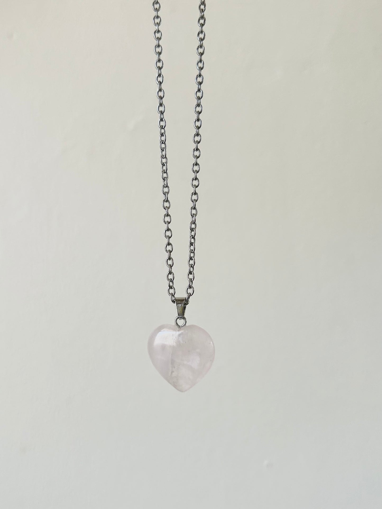 medium rose quartz heart