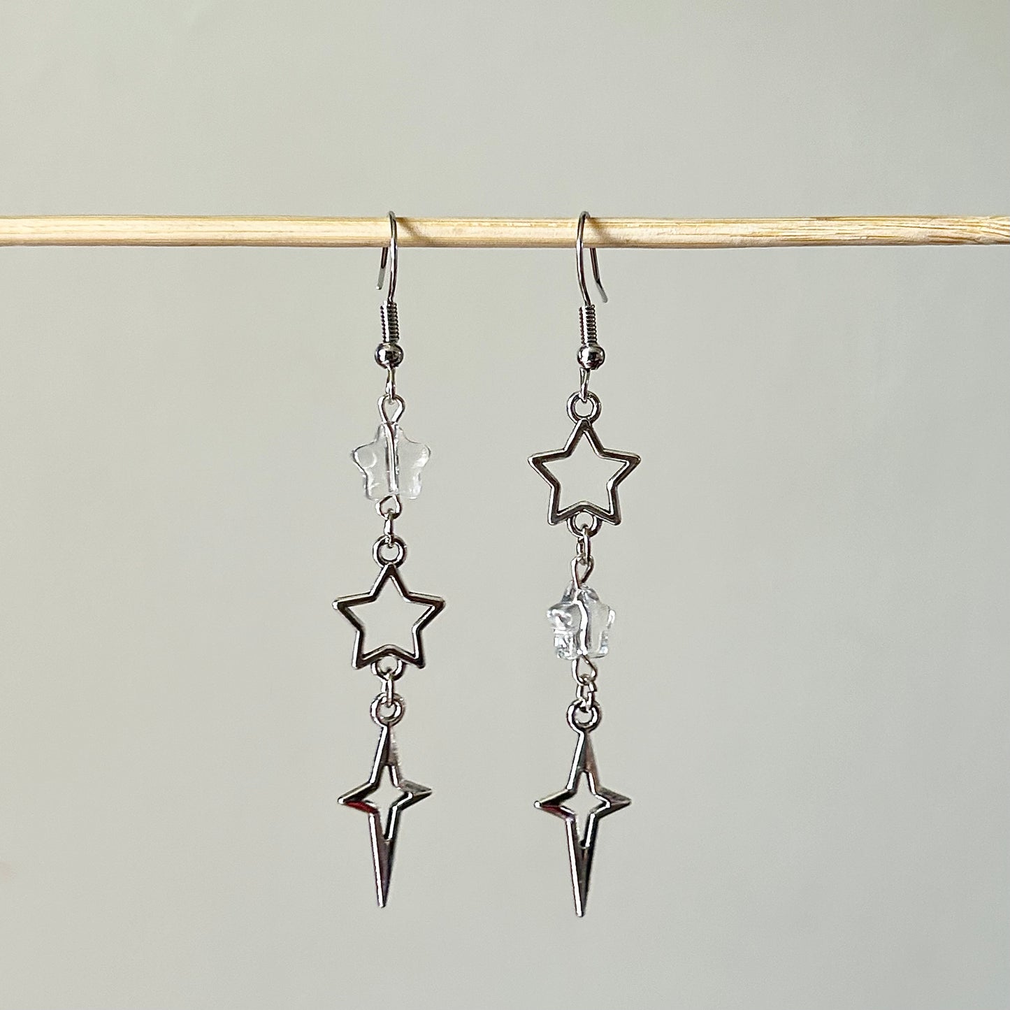 star trio earrings