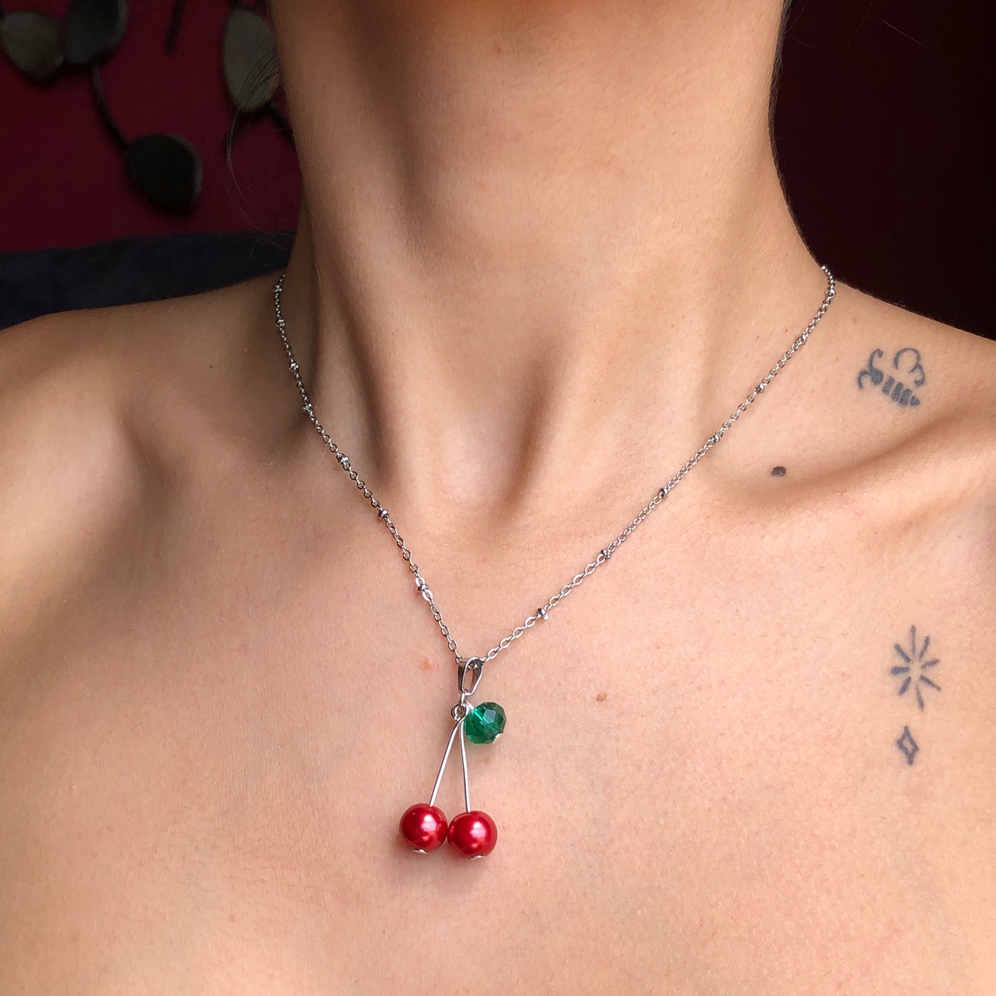 cherries necklace