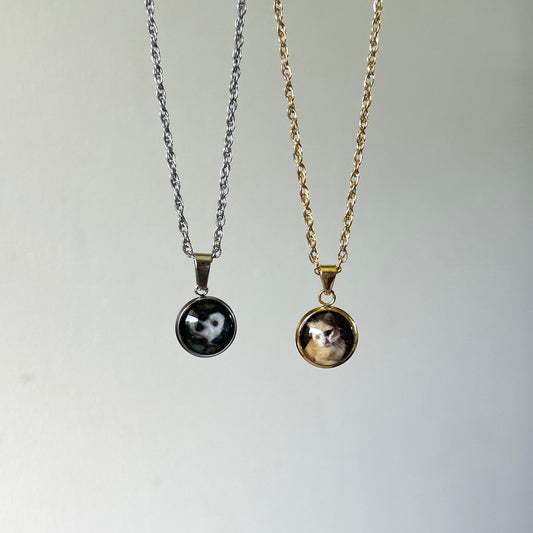 encapsulated necklaces (customizable image)