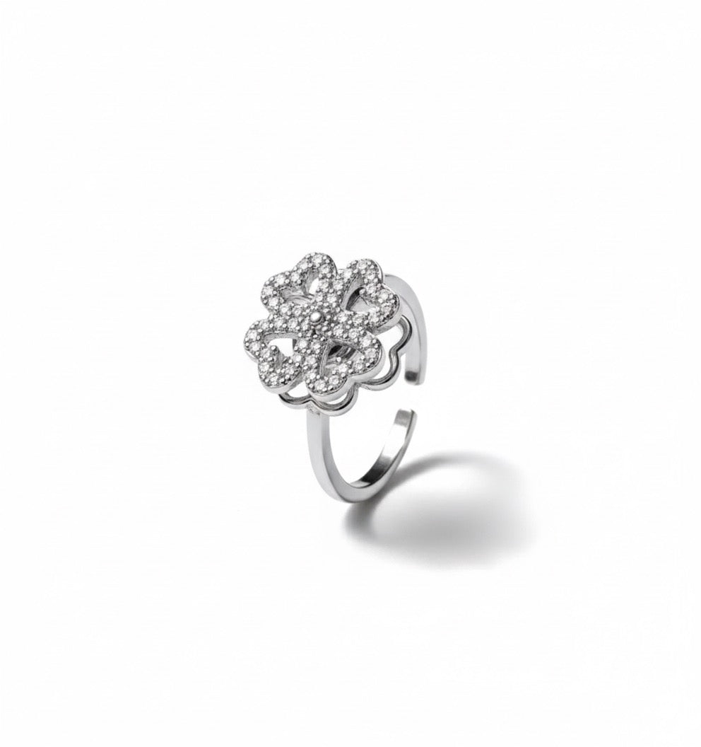 lucky clover anxiety ring 