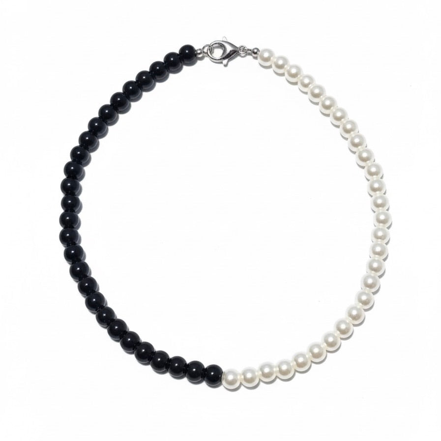 black &amp; white necklace