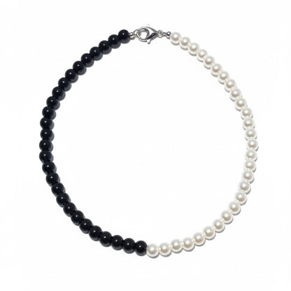 black &amp; white necklace