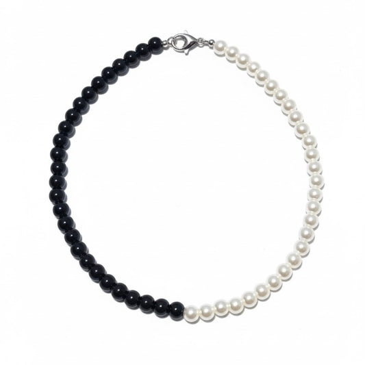 black &amp; white necklace