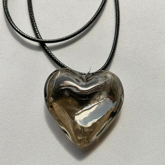 chunky heart necklace