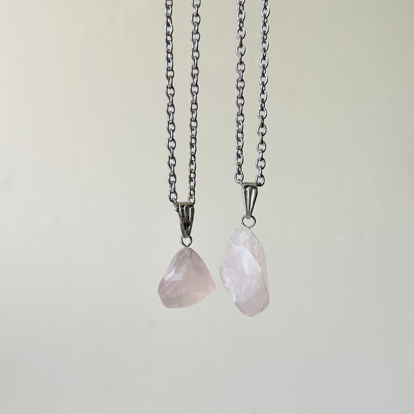 rose quartz necklace