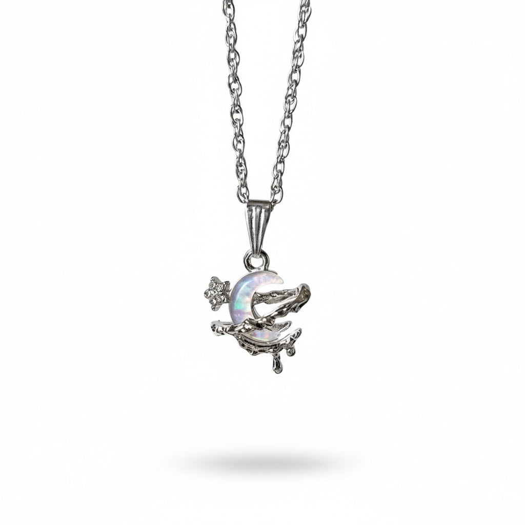 cosmic crescent necklace