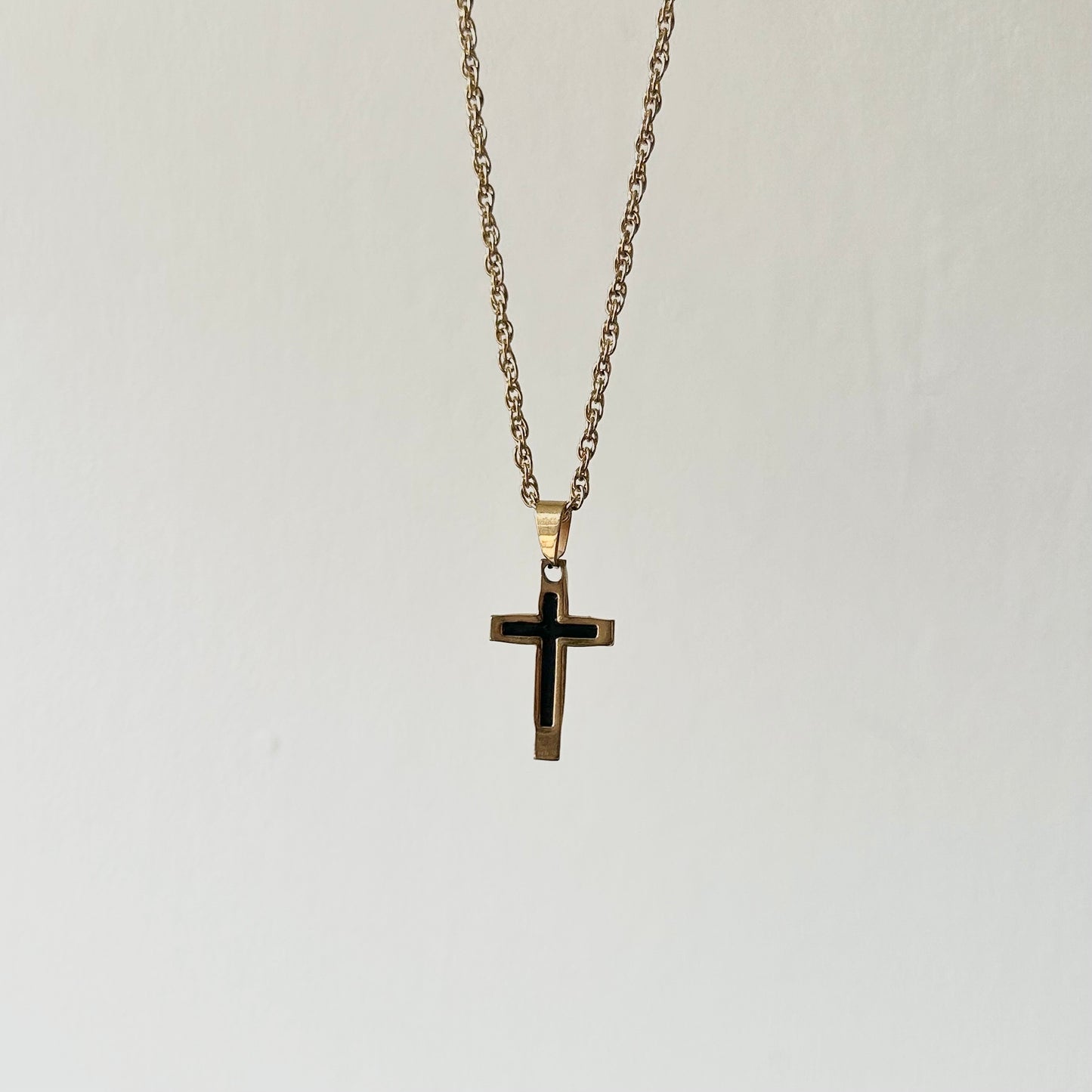 black cross necklace