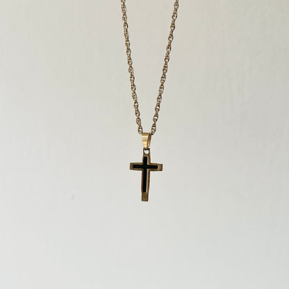 black cross necklace