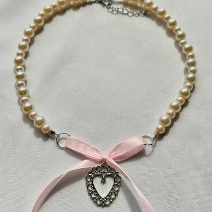 pink coquette necklace