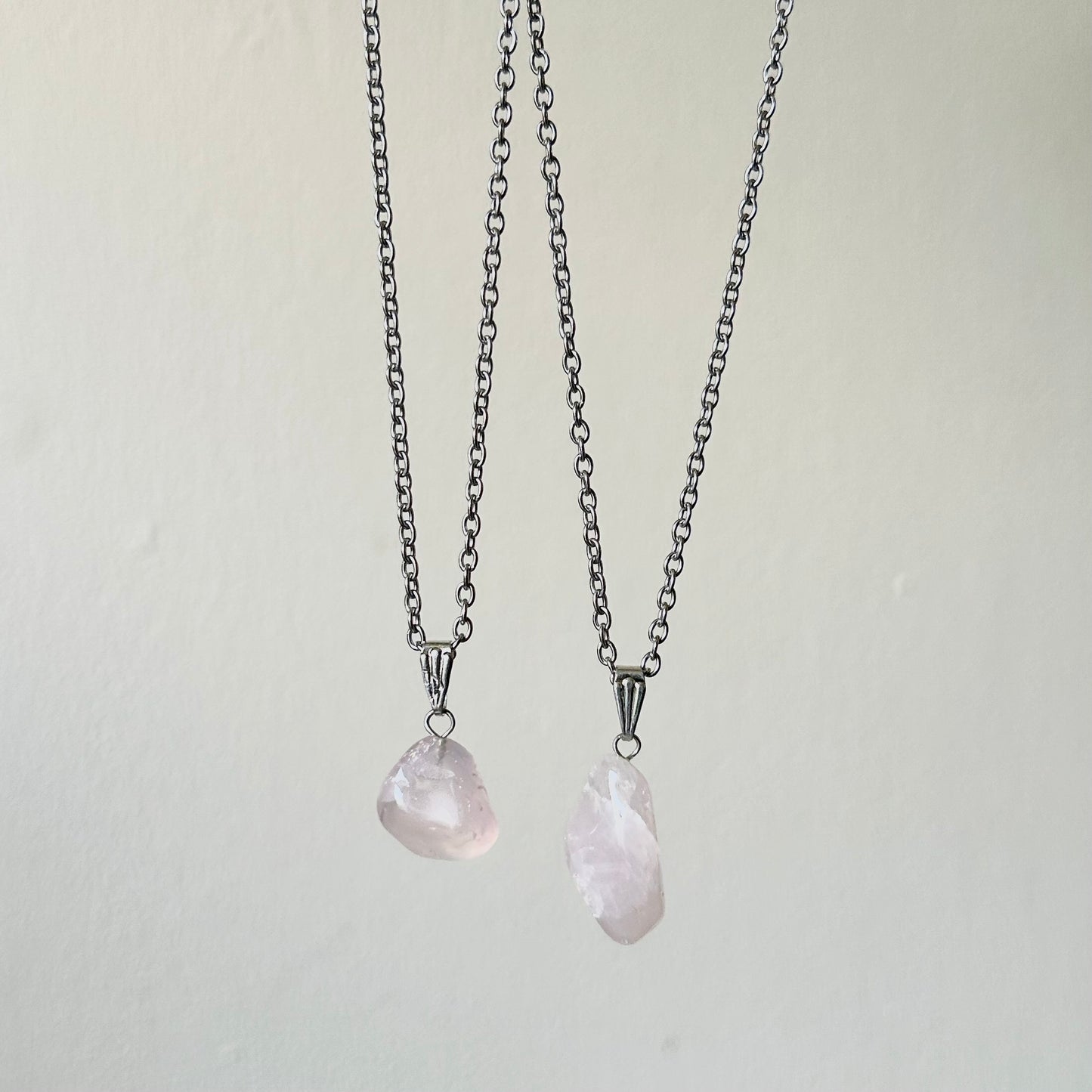 rose quartz necklace