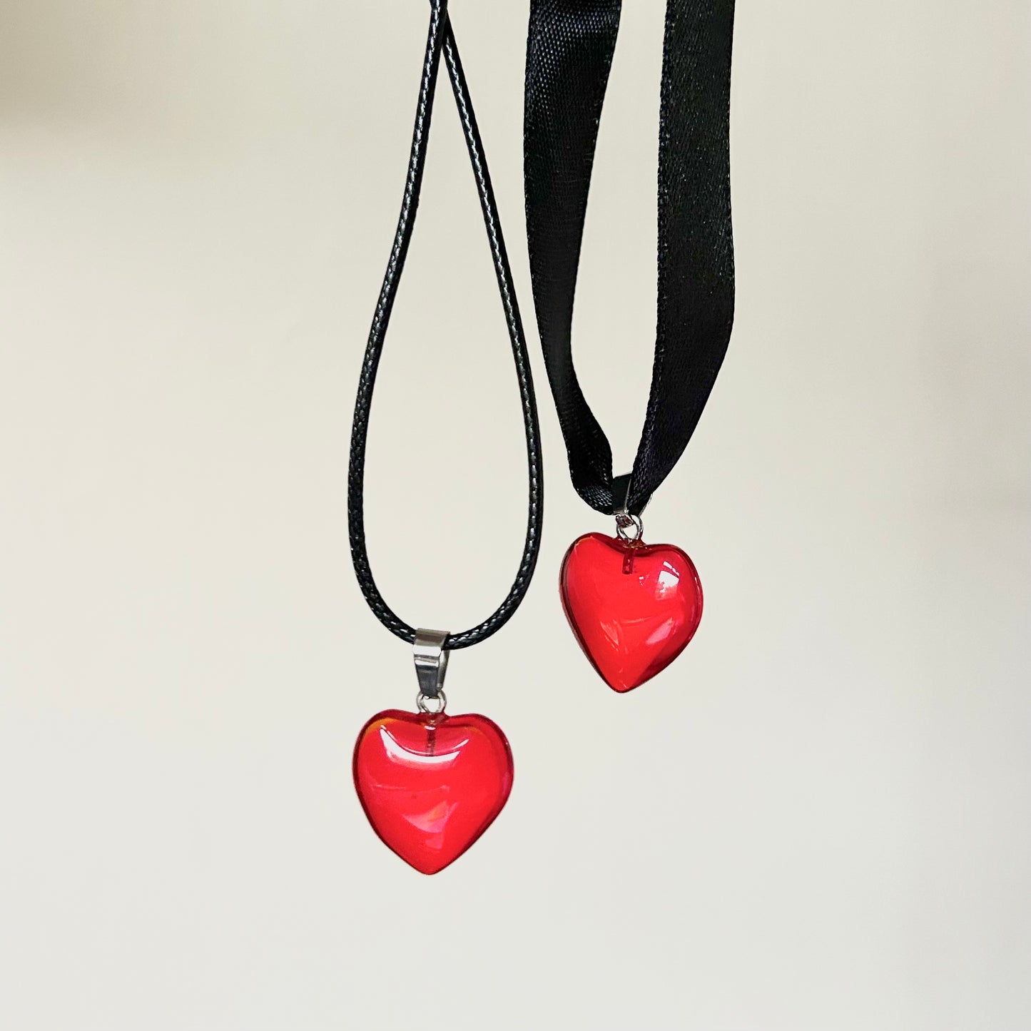 red heart necklace