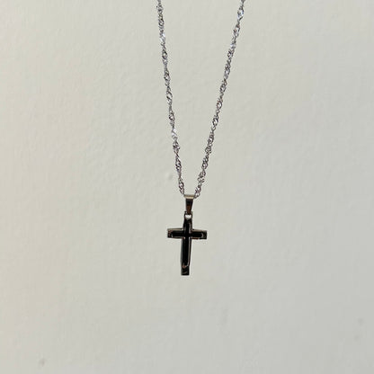 black cross necklace