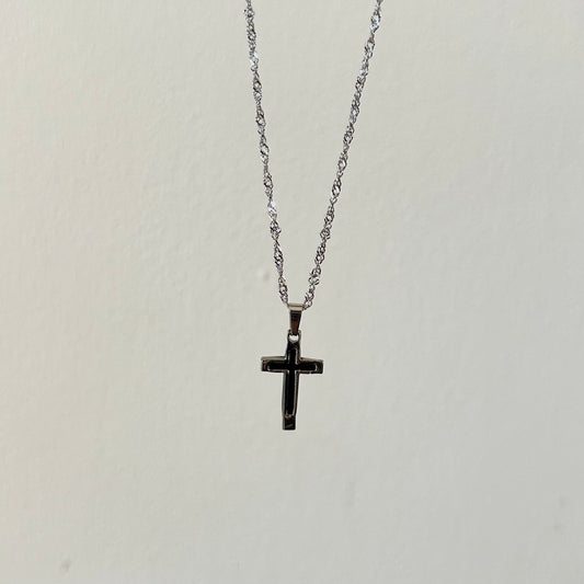 black cross necklace