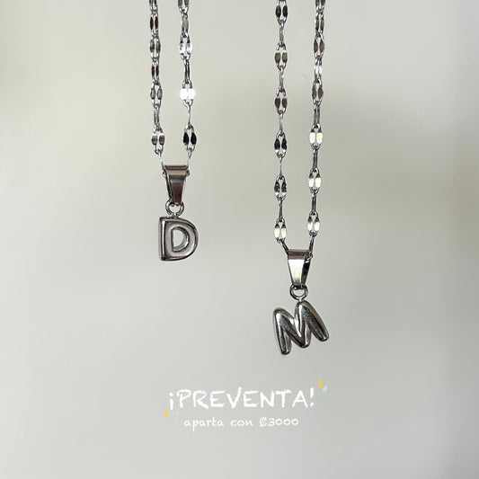 bubble letter necklace (preventa)