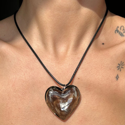 chunky heart necklace