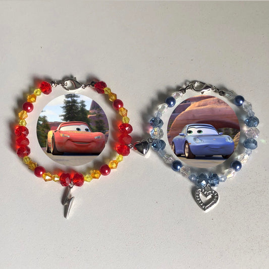 rayo McQueen & Sally matching bracelets