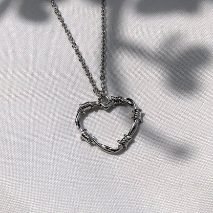 spike heart necklace