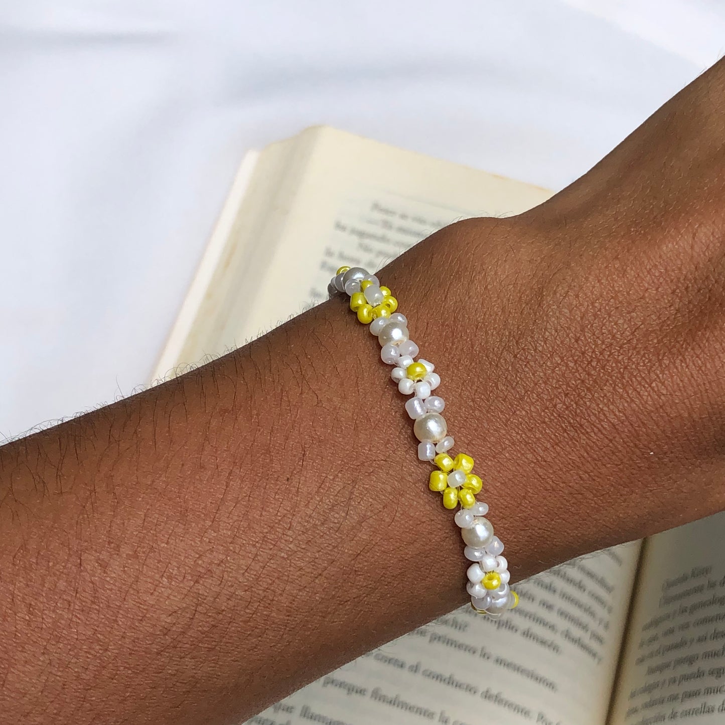 yellow flowers bracelets