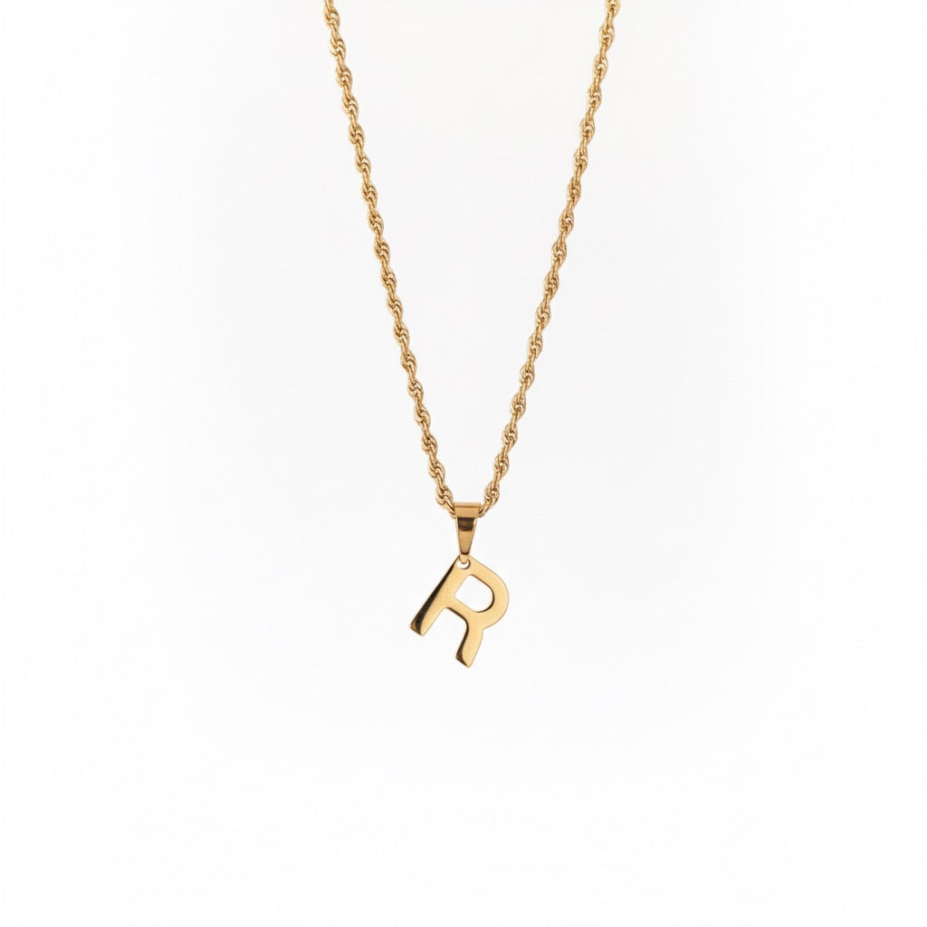 his initial necklace