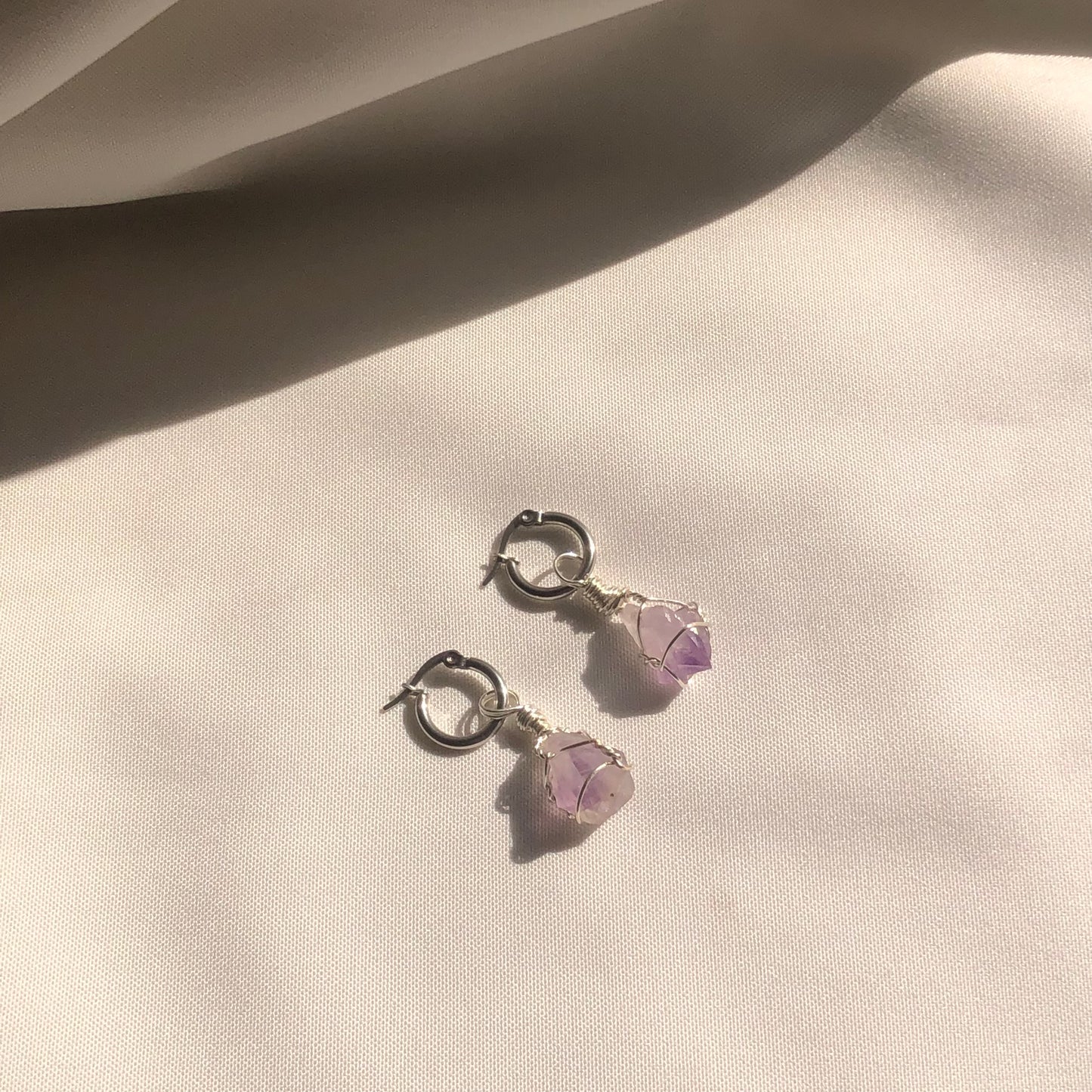 amethyst hoops