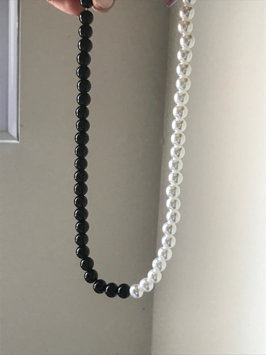 black & white necklace