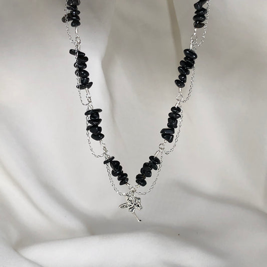 onyx fairy necklace