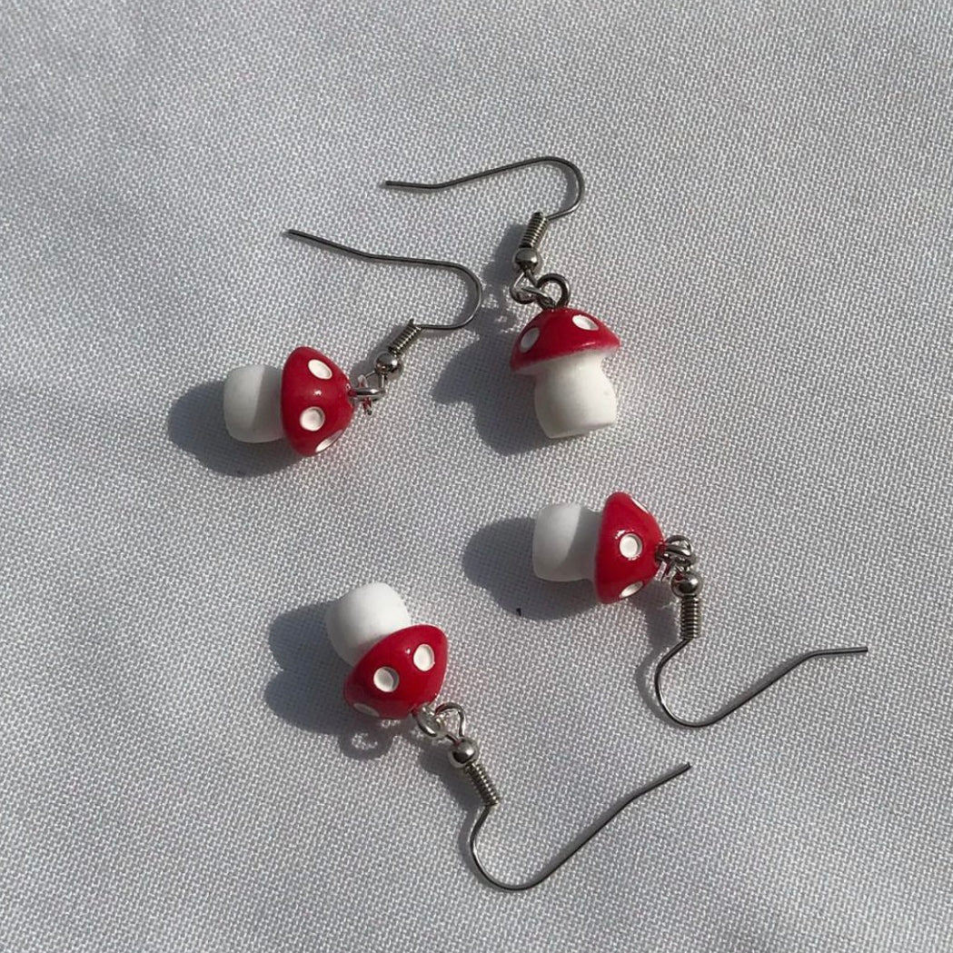 mushroom earrings