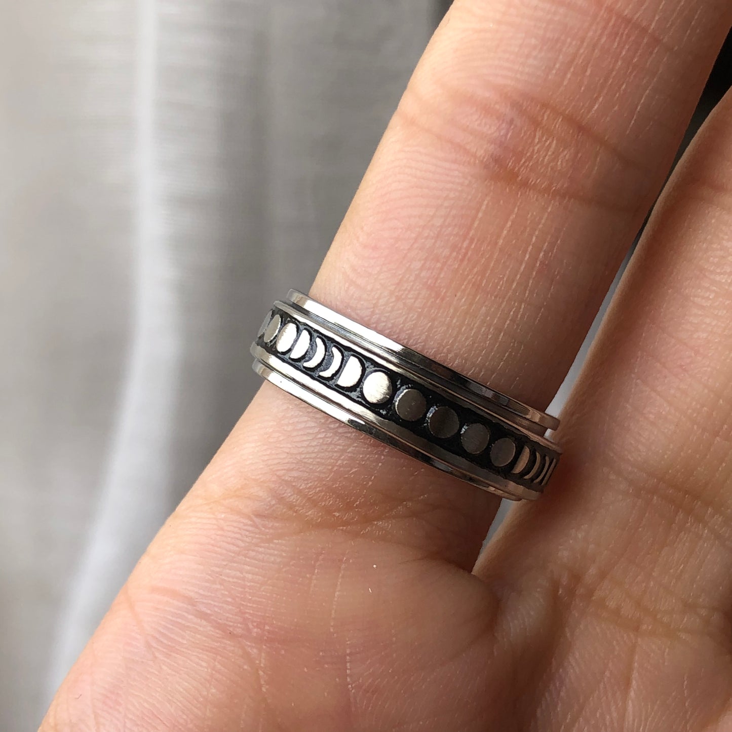 moon phases anxiety ring