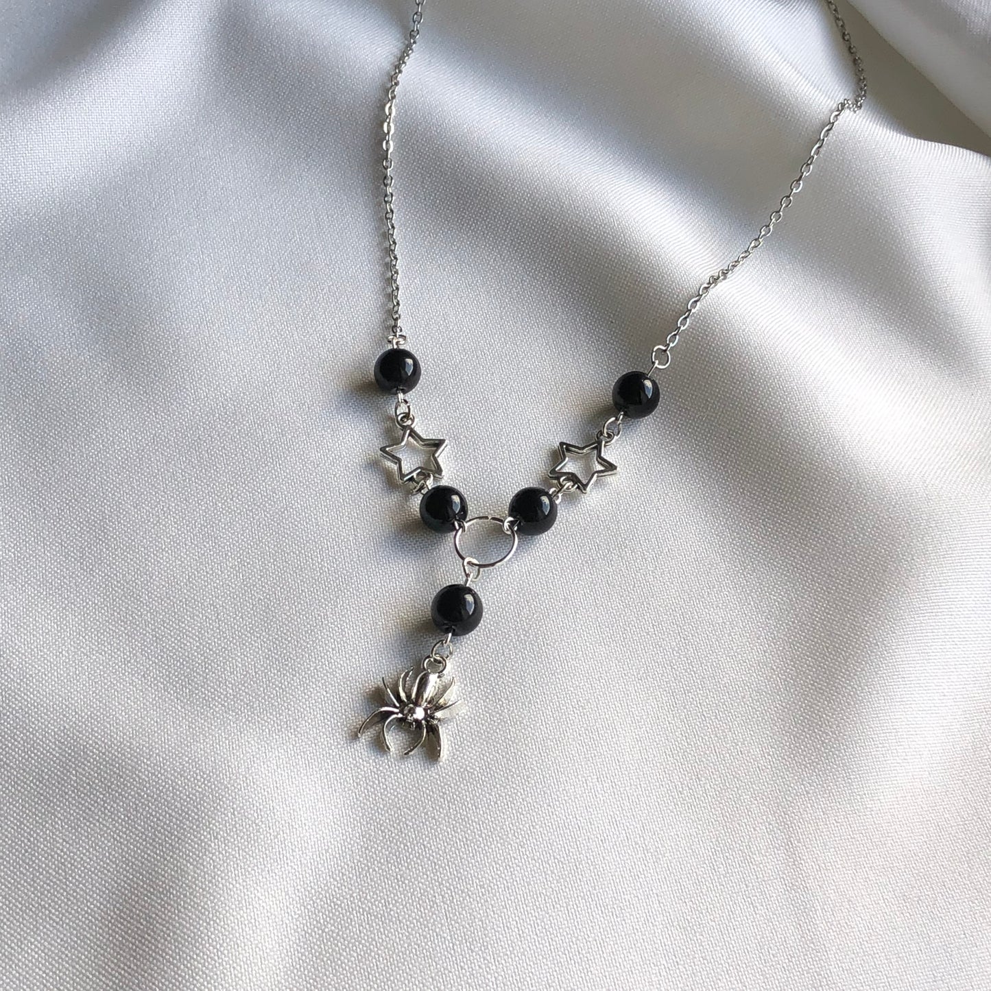 black spider necklace