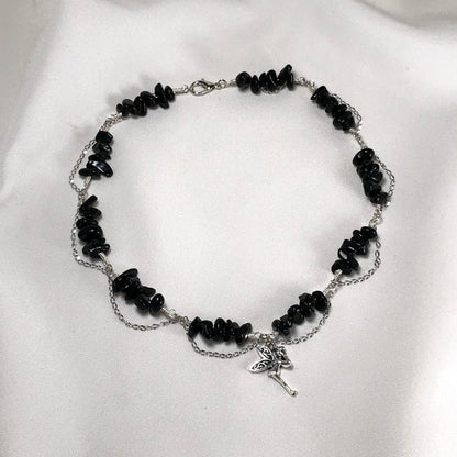 onyx fairy necklace