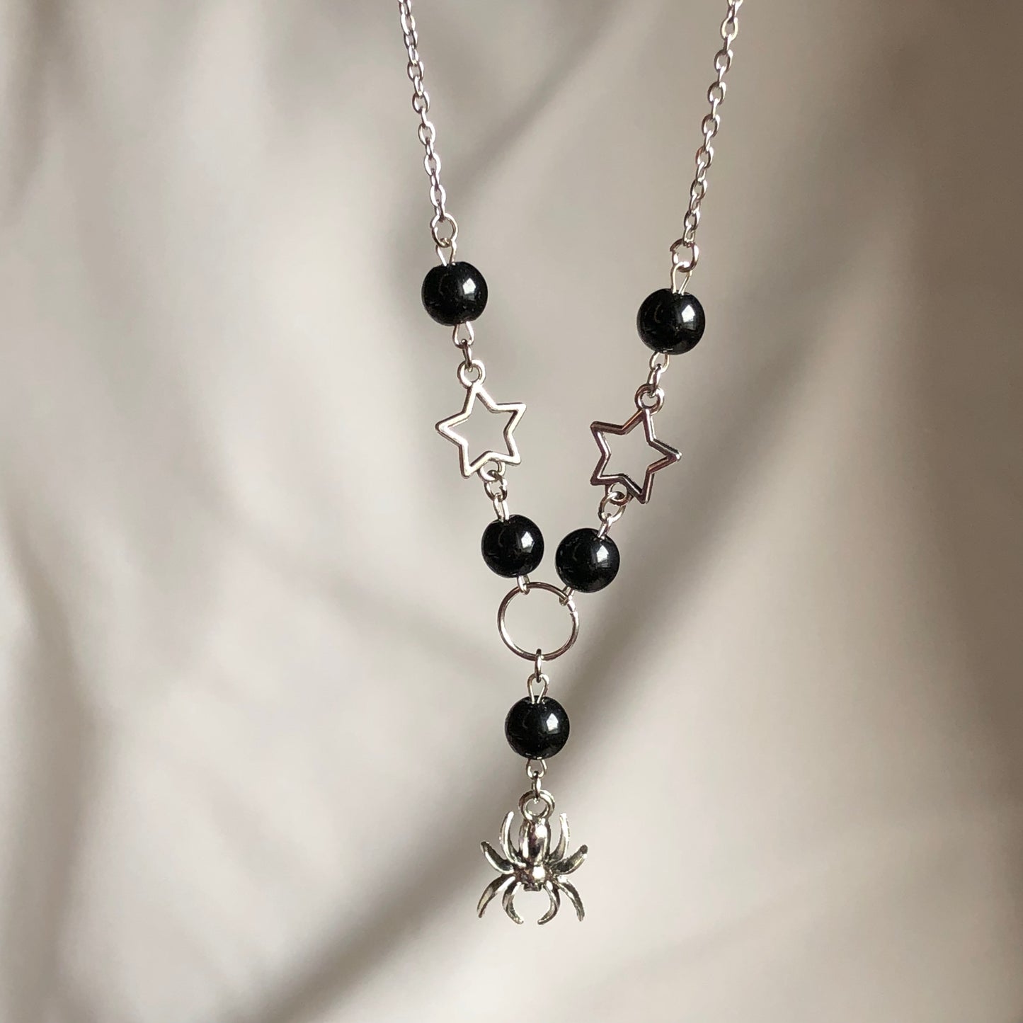 black spider necklace